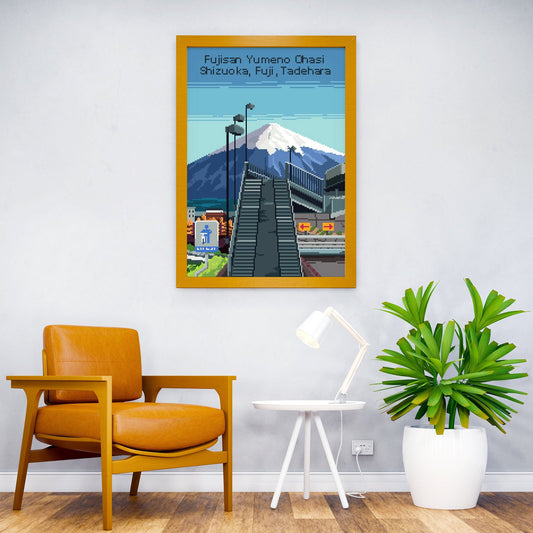 Fujiyama Tadehara pixel Asian Style Poster | Wall Art for Home & Office | High-Quality Print - High-Quality Visual Display