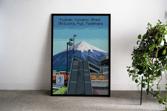 Fujiyama Tadehara pixel Asian Style Poster | Wall Art for Home & Office | High-Quality Print - High-Quality Visual Display