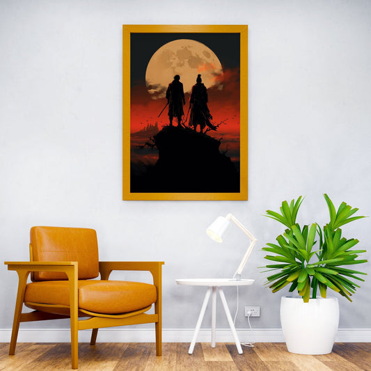Full Moon Samurai Saga Asian Style Poster | Wall Art for Home & Office | High-Quality Print - High-Quality Visual Display