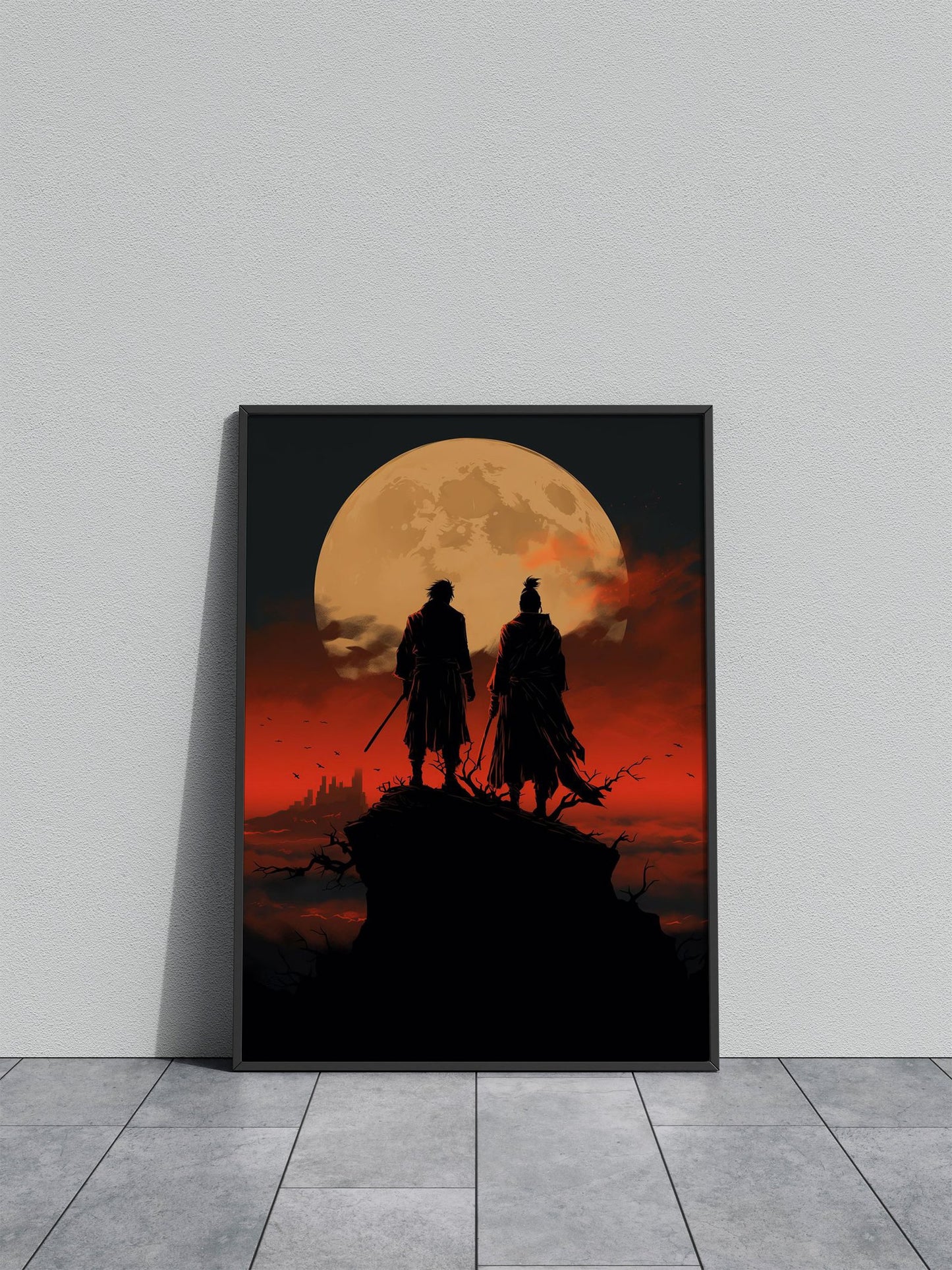 Full Moon Samurai Saga Asian Style Poster | Wall Art for Home & Office | High-Quality Print - High-Quality Visual Display