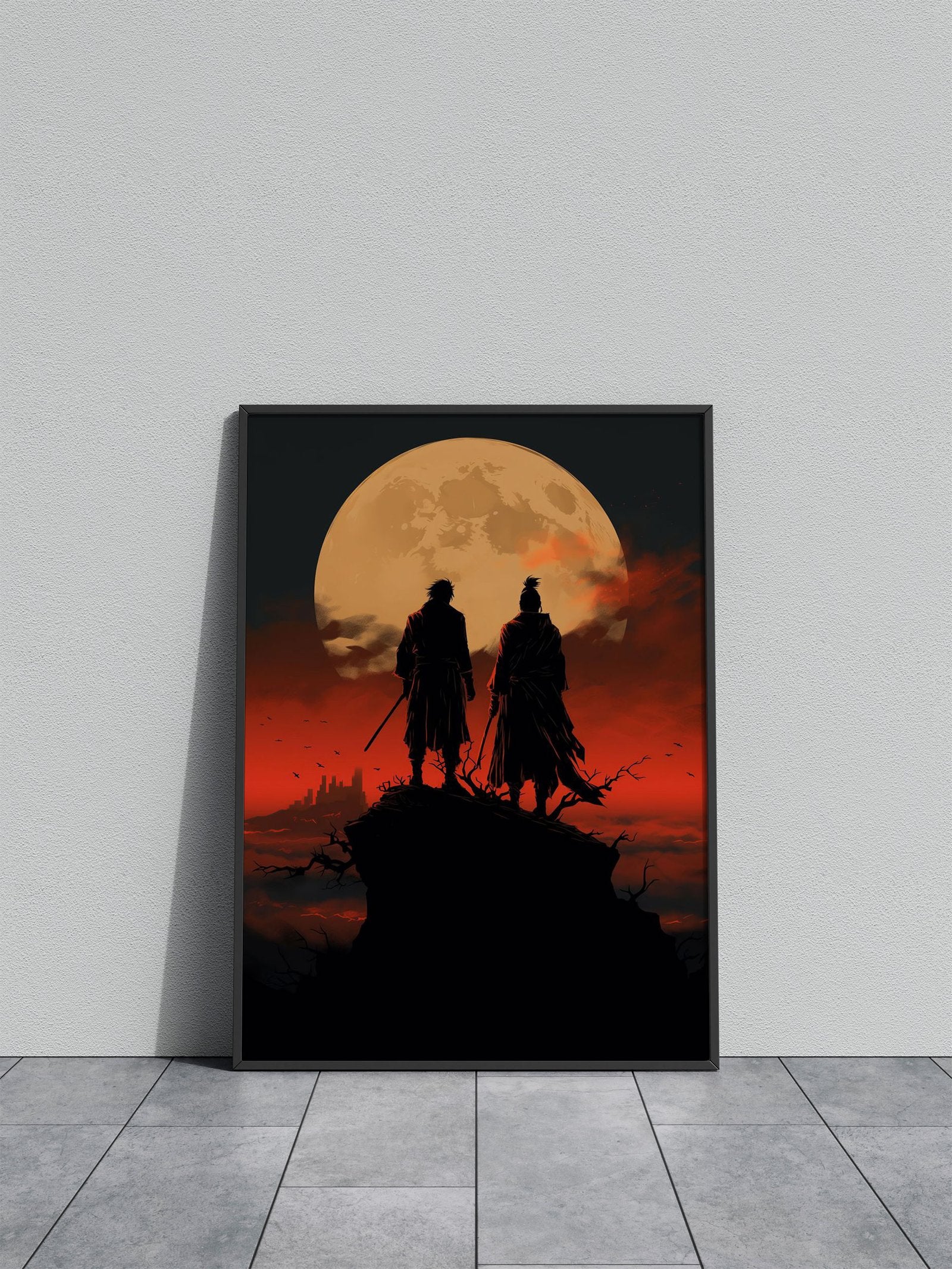 Full Moon Samurai Saga Asian Style Poster | Wall Art for Home & Office | High-Quality Print - High-Quality Visual Display