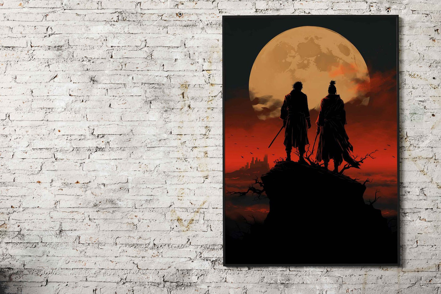 Full Moon Samurai Saga Asian Style Poster | Wall Art for Home & Office | High-Quality Print - High-Quality Visual Display
