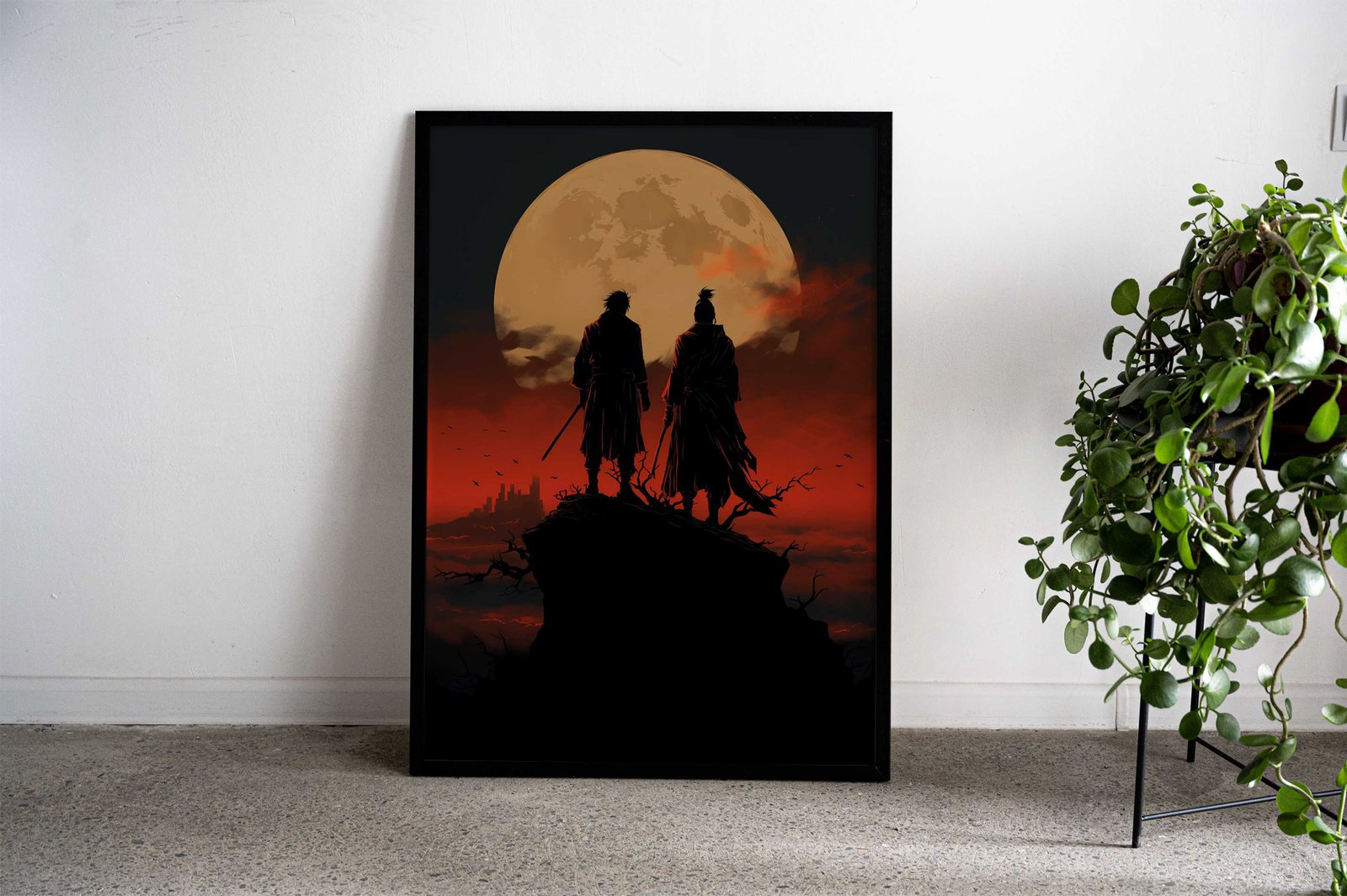 Full Moon Samurai Saga Asian Style Poster | Wall Art for Home & Office | High-Quality Print - High-Quality Visual Display