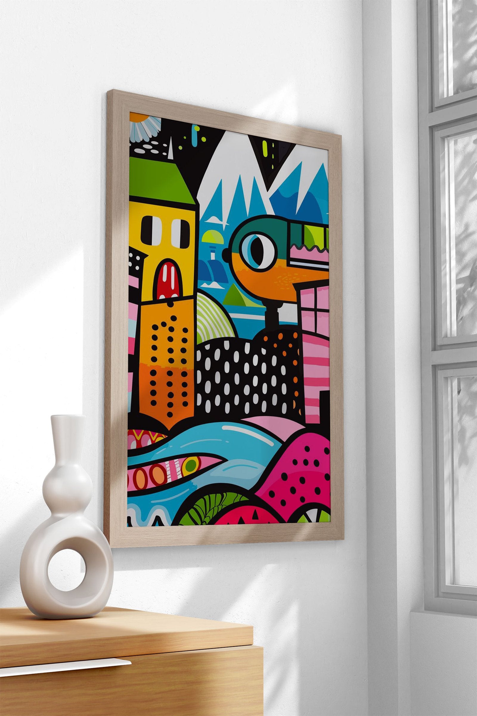 Funky Abstract Adventure Poster | Asian Style Wall Art - Multiple