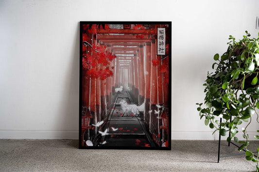 Fushimi Inari Japan Rubyar Asian Style Poster | Wall Art for Home & Office | High-Quality Print - High-Quality Visual Display