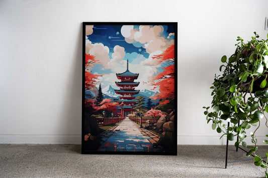 Fushimi Inari Oil Painting Asian Style Poster | Wall Art for Home & Office | High-Quality Print - High-Quality Visual Display