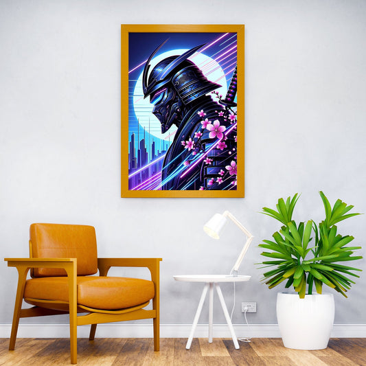 Futuristic Samurai Asian Style Poster | Wall Art for Home & Office | High-Quality Print - High-Quality Visual Display