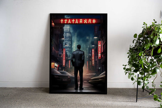 Futuristic Yakuza Japan Asian Style Poster | Wall Art for Home & Office | High-Quality Print - High-Quality Visual Display