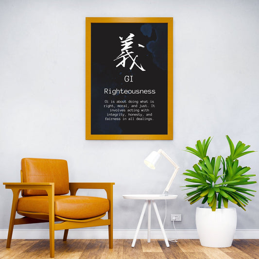 GI Bushido Code Black Asian Style Poster | Wall Art for Home & Office | High-Quality Print - High-Quality Visual Display