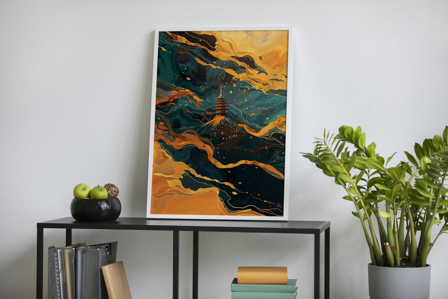 GOLDEN PAGODA Asian Style Poster | Wall Art for Home & Office | High-Quality Print