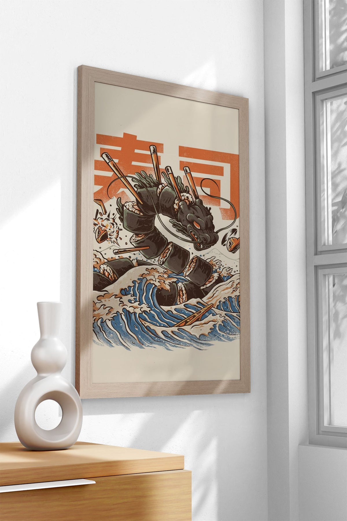 GREAT SUSHI DRAGON Asian Style Poster | Wall Art for Home & Office | High-Quality Print - High-Quality Visual Display