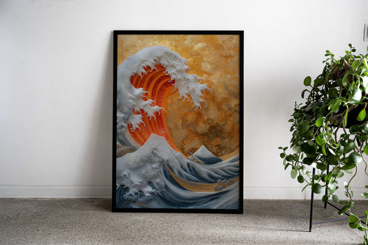 GREAT WAVE KANAGAWA Asian Style Poster | Wall Art for Home & Office | High-Quality Print - High-Quality Visual Display