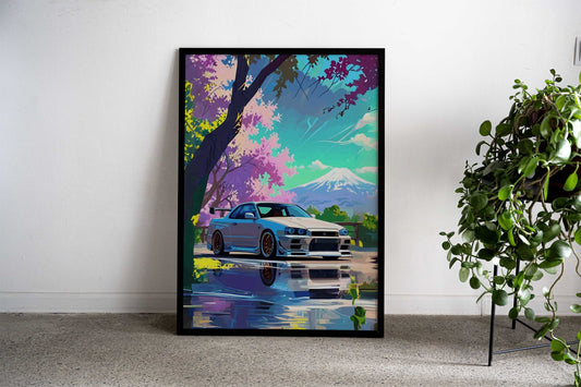GTR R34 Japan Asian Style Poster | Wall Art for Home & Office | High-Quality Print - High-Quality Visual Display