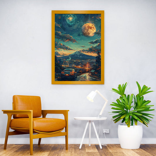 GTR R35 Starry Moon Japan Asian Style Poster | Wall Art for Home & Office | High-Quality Print - High-Quality Visual Display