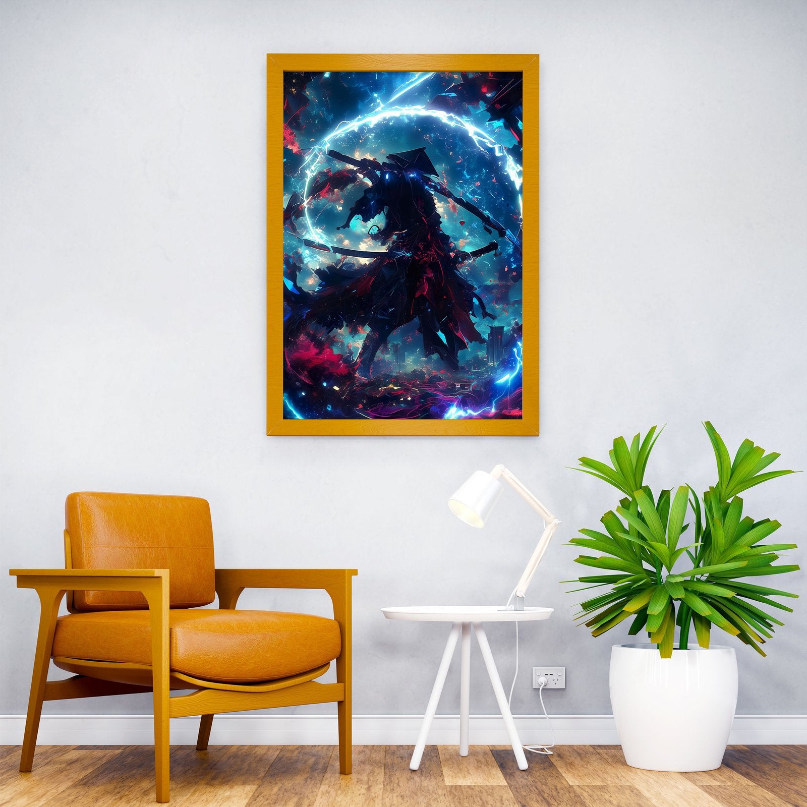 Galaxy Aura Samurai Asian Style Poster | Wall Art for Home & Office | High-Quality Print - High-Quality Visual Display