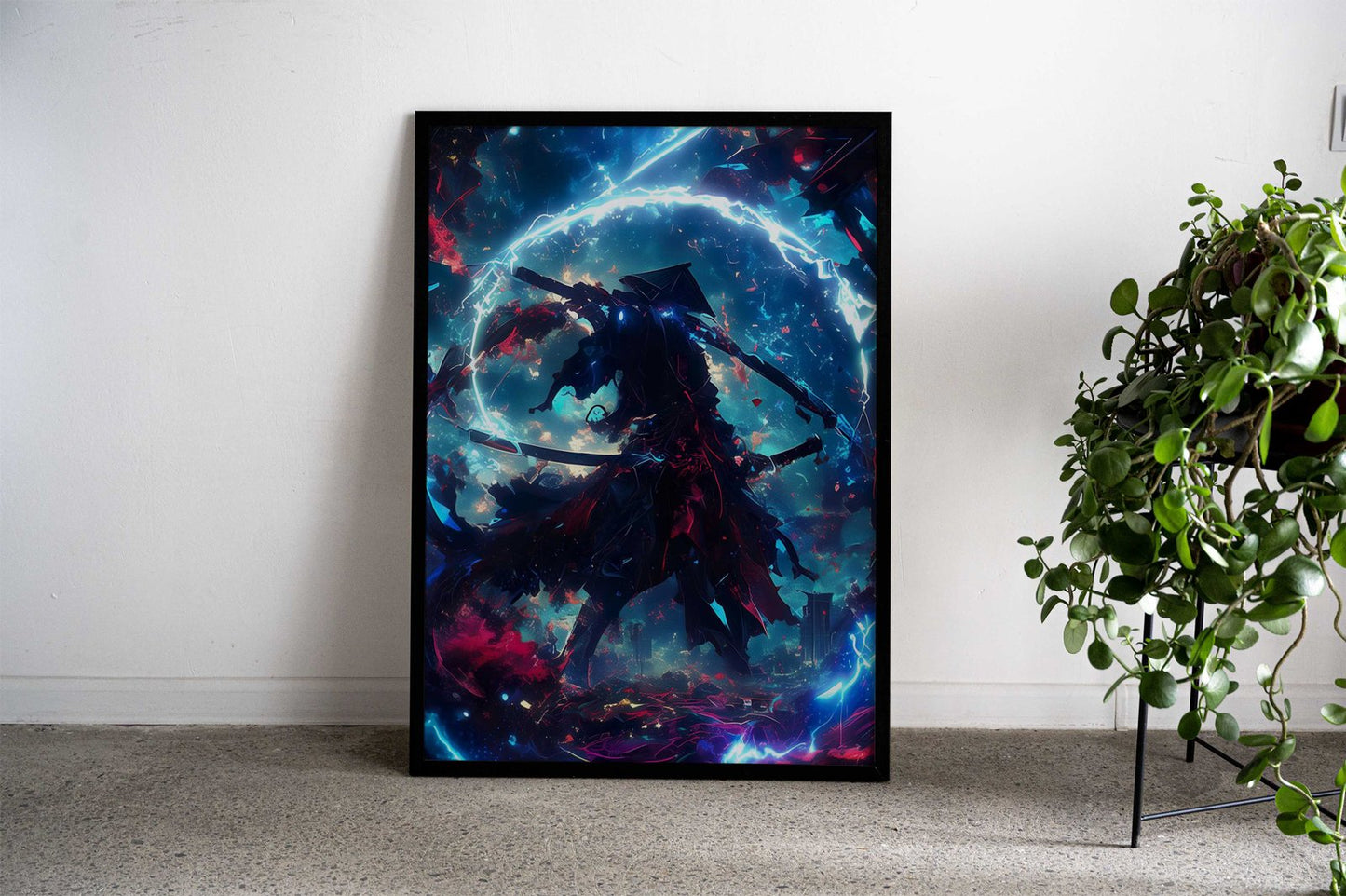 Galaxy Aura Samurai Asian Style Poster | Wall Art for Home & Office | High-Quality Print - High-Quality Visual Display