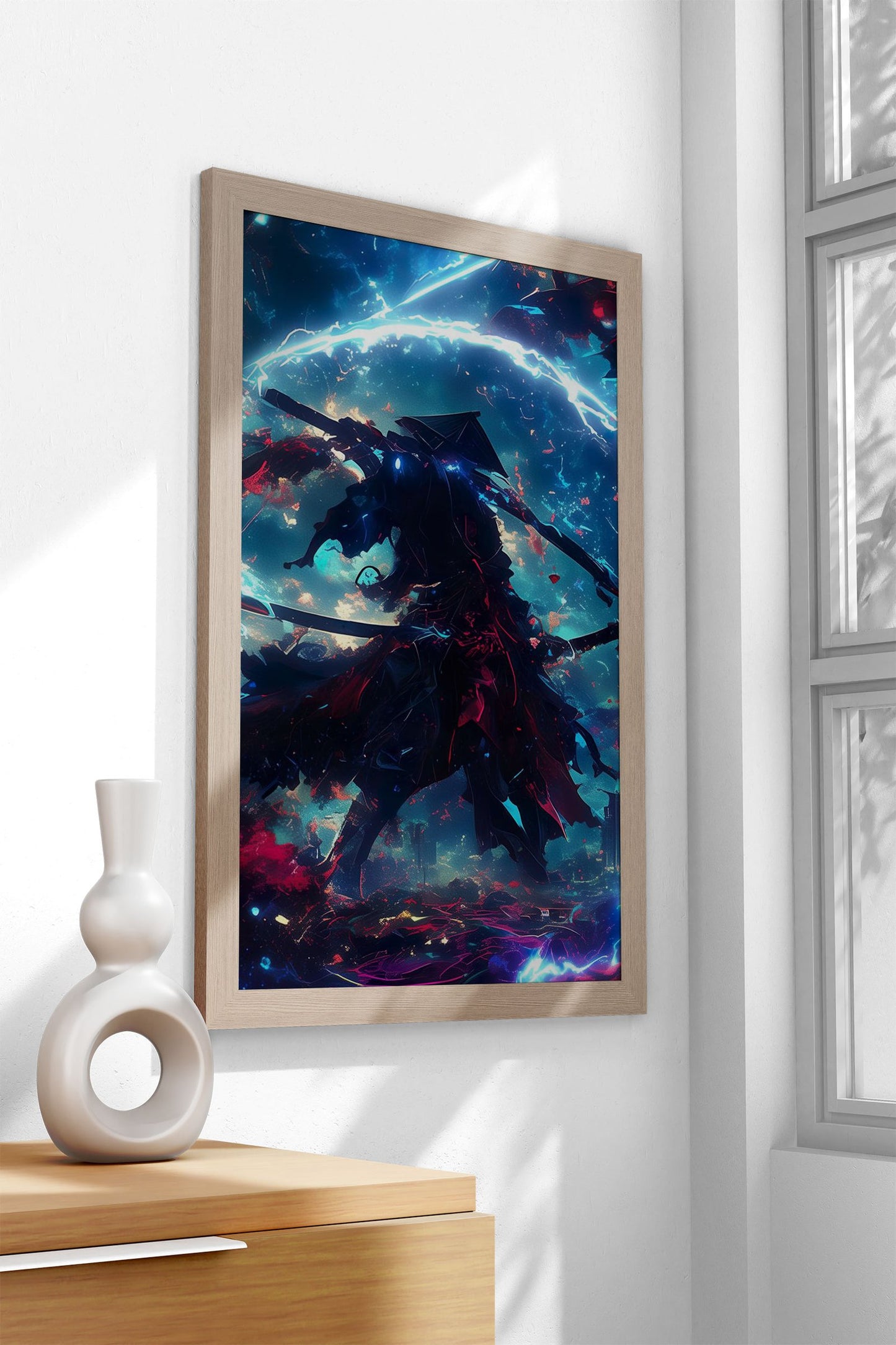 Galaxy Aura Samurai Asian Style Poster | Wall Art for Home & Office | High-Quality Print - High-Quality Visual Display