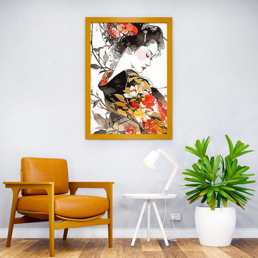 Geisha Abstract Asian Style Poster | Wall Art for Home & Office | High-Quality Print - High-Quality Visual Display