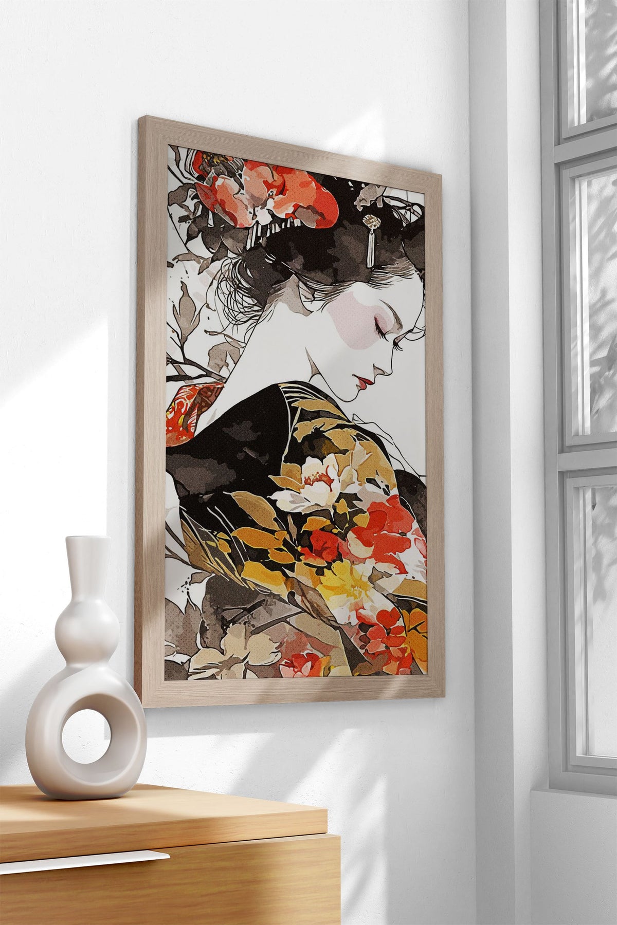 Geisha Abstract Asian Style Poster | Wall Art for Home & Office | High-Quality Print - High-Quality Visual Display