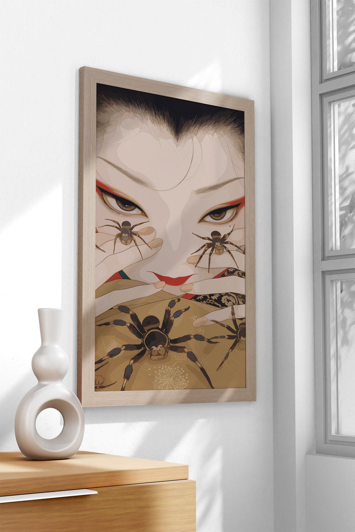 Geisha And Spider Asian Style Poster | Wall Art for Home & Office | High-Quality Print - High-Quality Visual Display