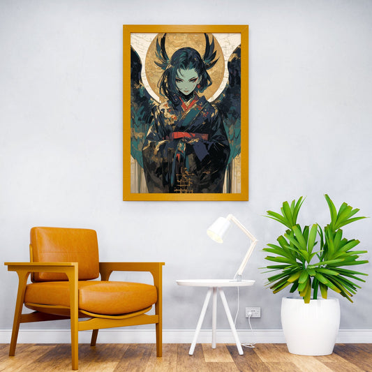 Geisha Angel Asian Style Poster | Wall Art for Home & Office | High-Quality Print - High-Quality Visual Display
