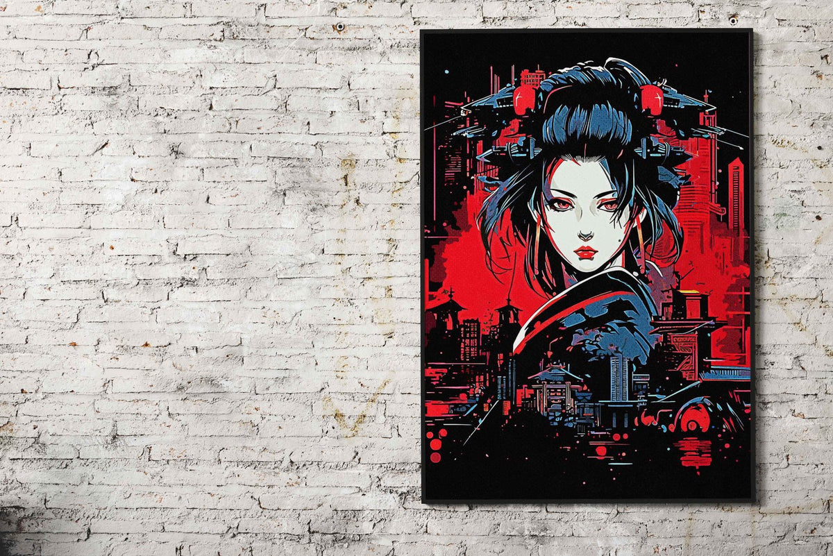 Geisha Art Asian Style Poster | Wall Art for Home & Office | High-Quality Print - High-Quality Visual Display
