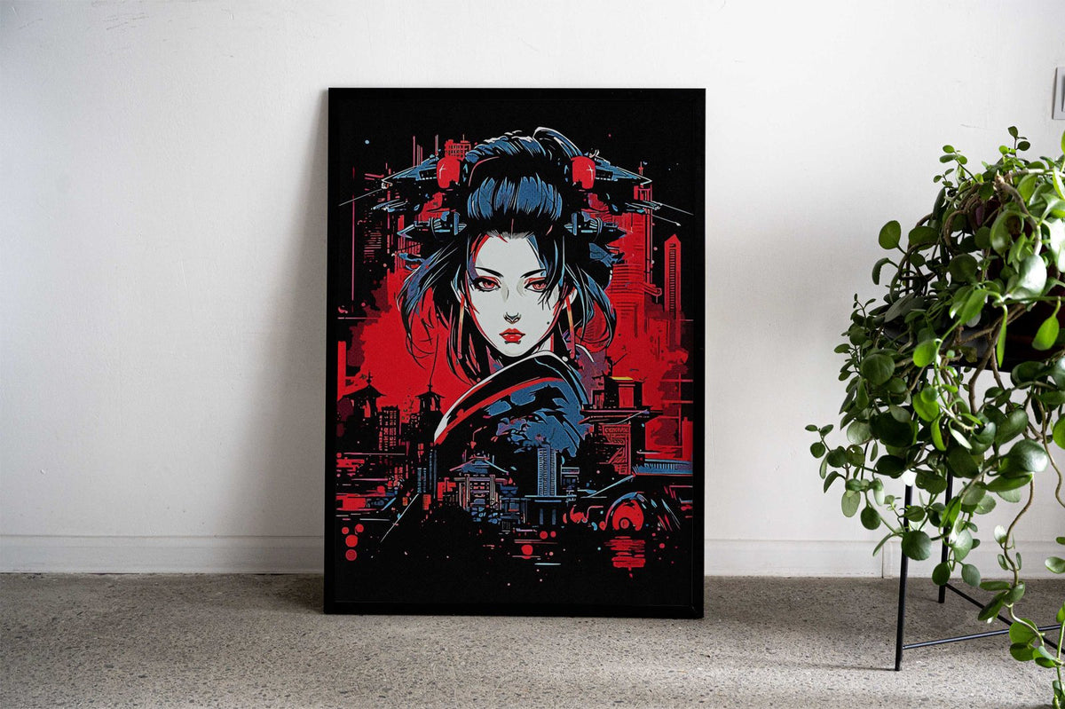 Geisha Art Asian Style Poster | Wall Art for Home & Office | High-Quality Print - High-Quality Visual Display