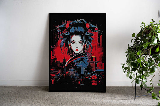Geisha Art Asian Style Poster | Wall Art for Home & Office | High-Quality Print - High-Quality Visual Display