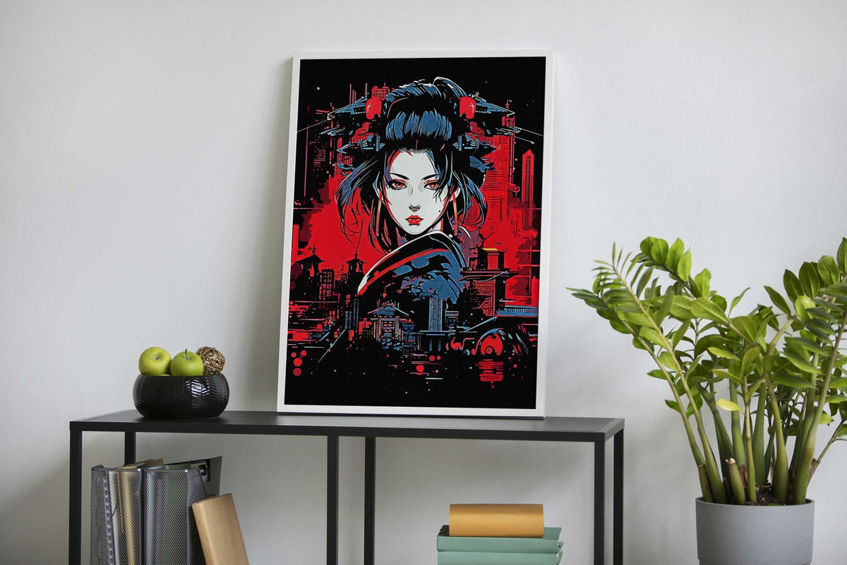 Geisha Art Asian Style Poster | Wall Art for Home & Office | High-Quality Print - High-Quality Visual Display