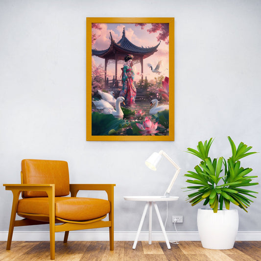 Geisha Beauty Asian Style Poster | Wall Art for Home & Office | High-Quality Print - High-Quality Visual Display