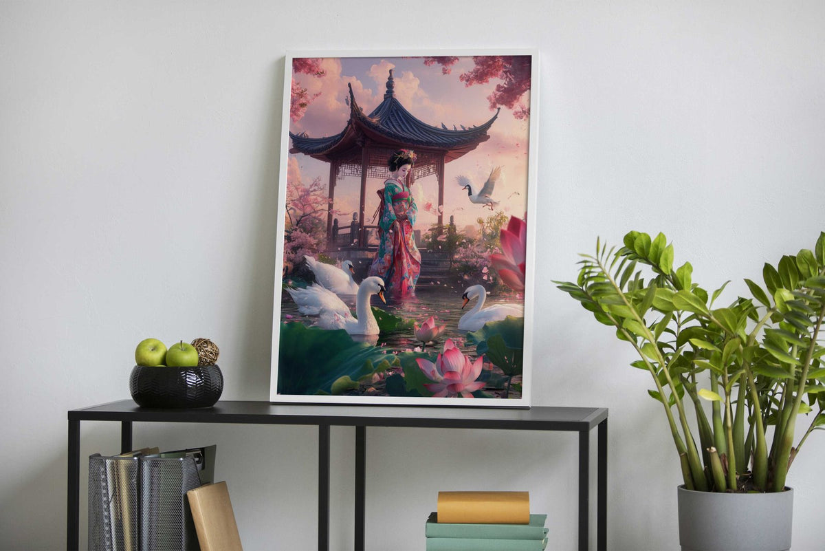 Geisha Beauty Asian Style Poster | Wall Art for Home & Office | High-Quality Print - High-Quality Visual Display