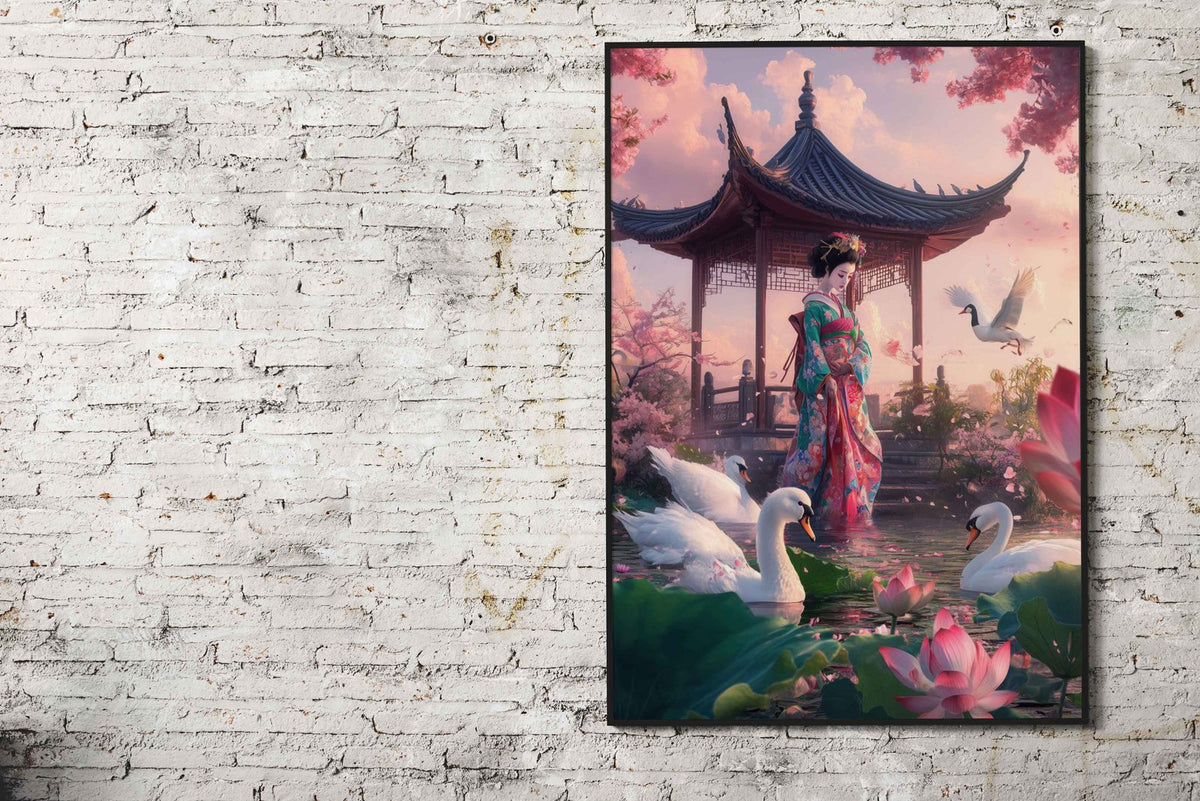 Geisha Beauty Asian Style Poster | Wall Art for Home & Office | High-Quality Print - High-Quality Visual Display