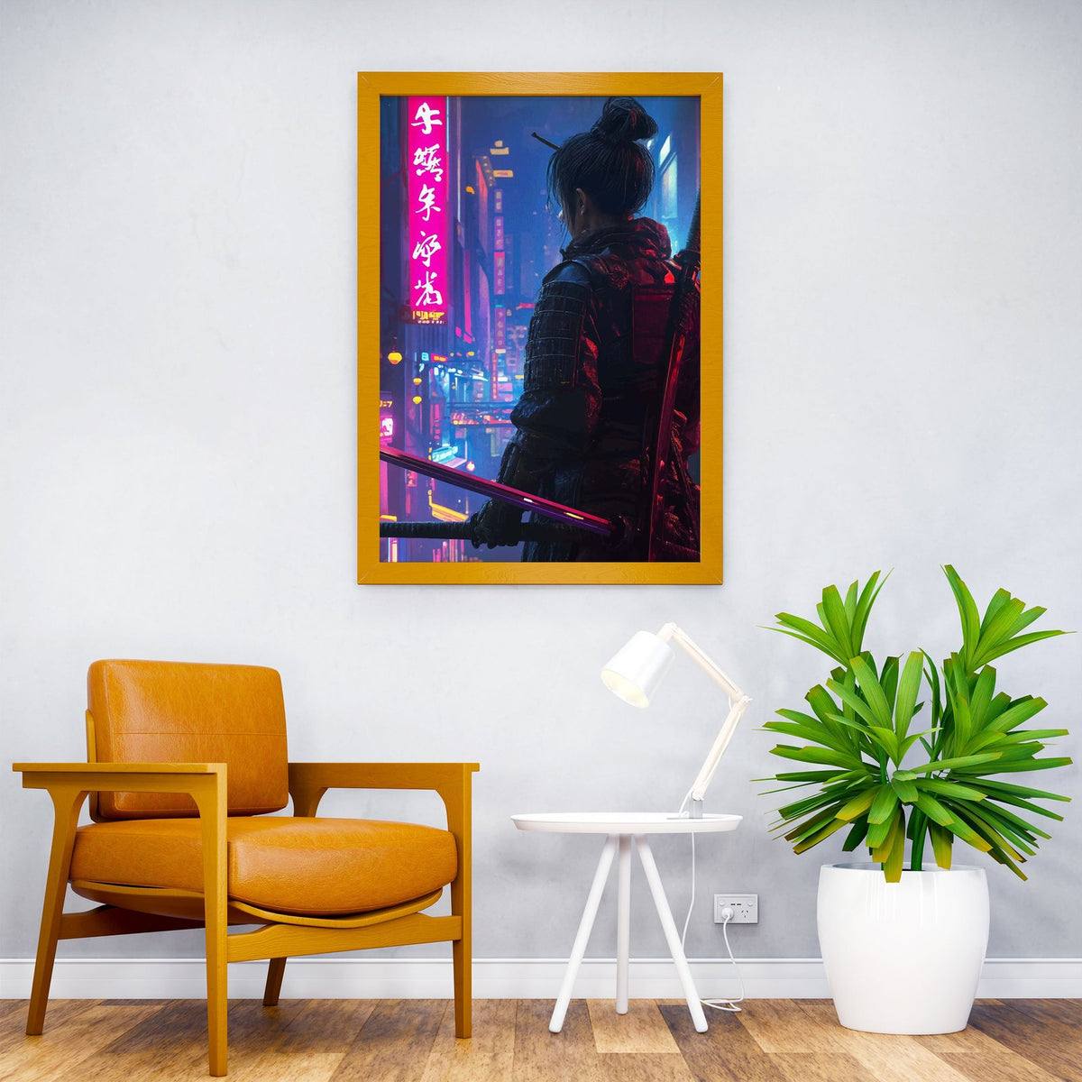 Geisha Cyberpunk Japan Asian Style Poster | Wall Art for Home & Office | High-Quality Print - High-Quality Visual Display