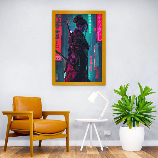Geisha Cyberpunk Japanese Asian Style Poster | Wall Art for Home & Office | High-Quality Print - High-Quality Visual Display