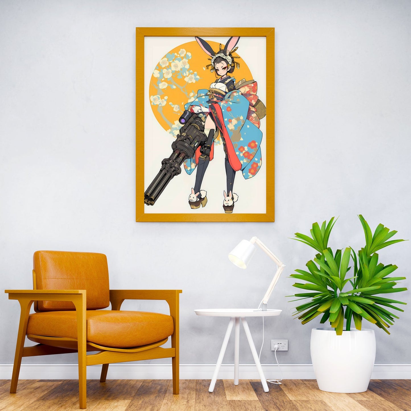 Geisha Defender Asian Style Poster | Wall Art for Home & Office | High-Quality Print - High-Quality Visual Display