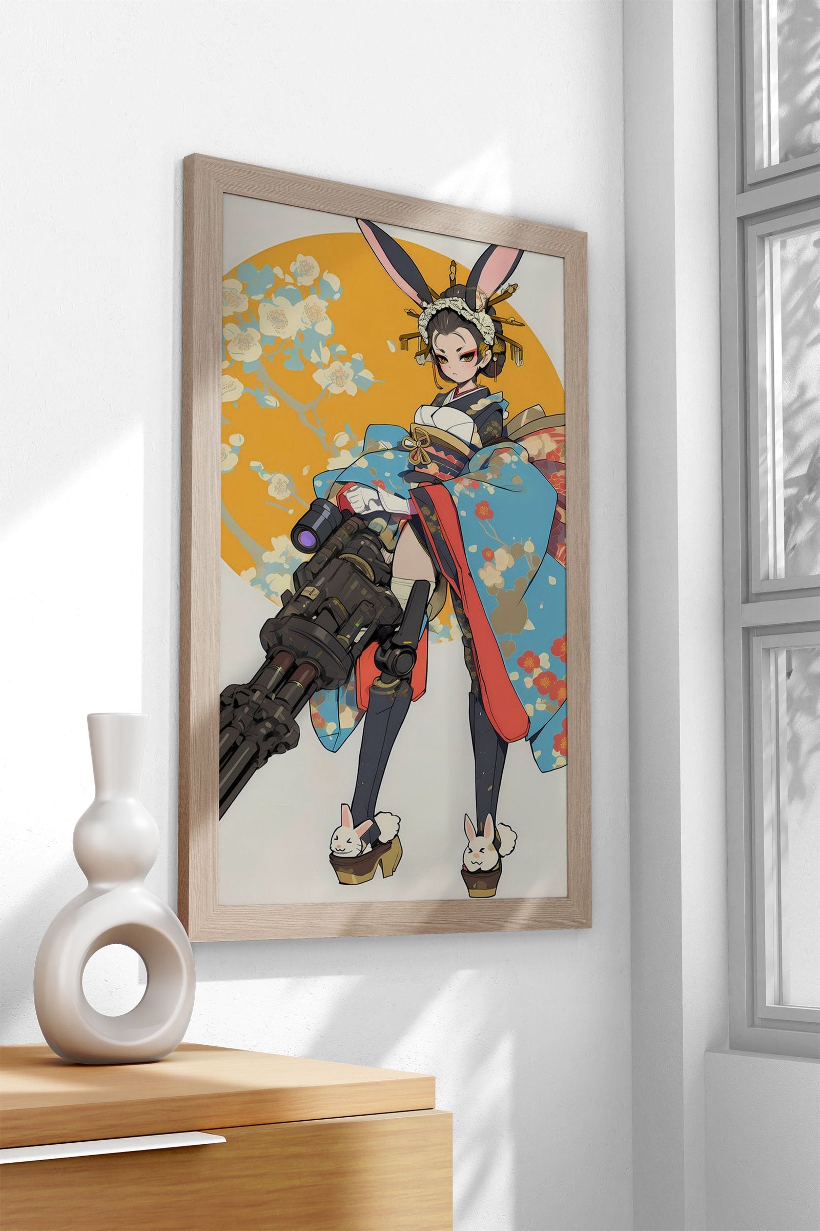 Geisha Defender Asian Style Poster | Wall Art for Home & Office | High-Quality Print - High-Quality Visual Display