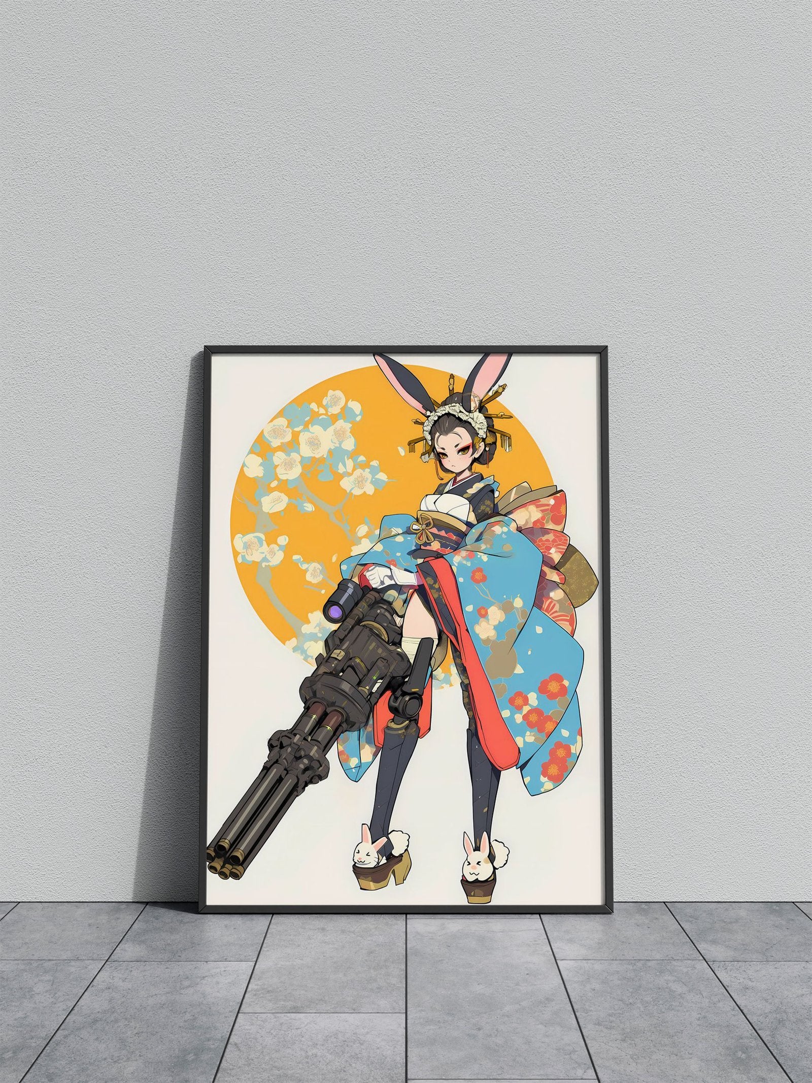 Geisha Defender Asian Style Poster | Wall Art for Home & Office | High-Quality Print - High-Quality Visual Display