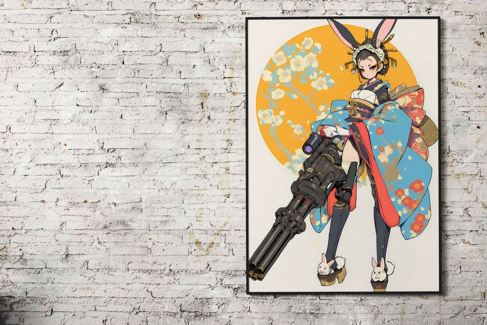 Geisha Defender Asian Style Poster | Wall Art for Home & Office | High-Quality Print - High-Quality Visual Display