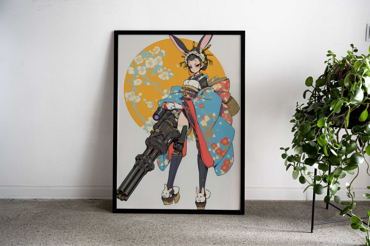 Geisha Defender Asian Style Poster | Wall Art for Home & Office | High-Quality Print - High-Quality Visual Display