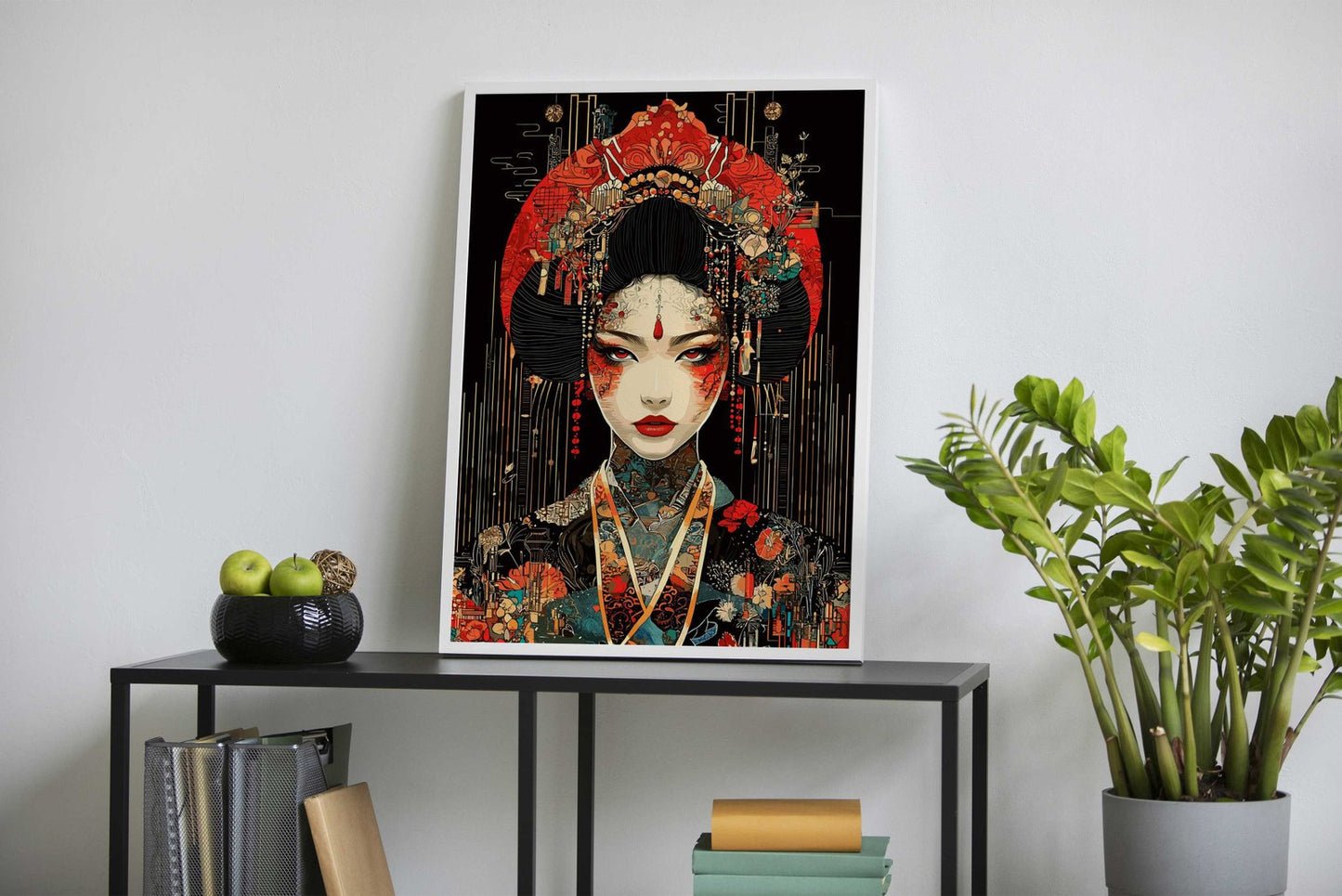 Geisha Digital Art Asian Style Poster | Wall Art for Home & Office | High-Quality Print - High-Quality Visual Display