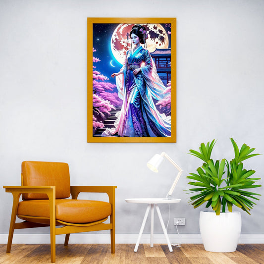 Geisha Fantasy Japan Night Asian Style Poster | Wall Art for Home & Office | High-Quality Print - High-Quality Visual Display