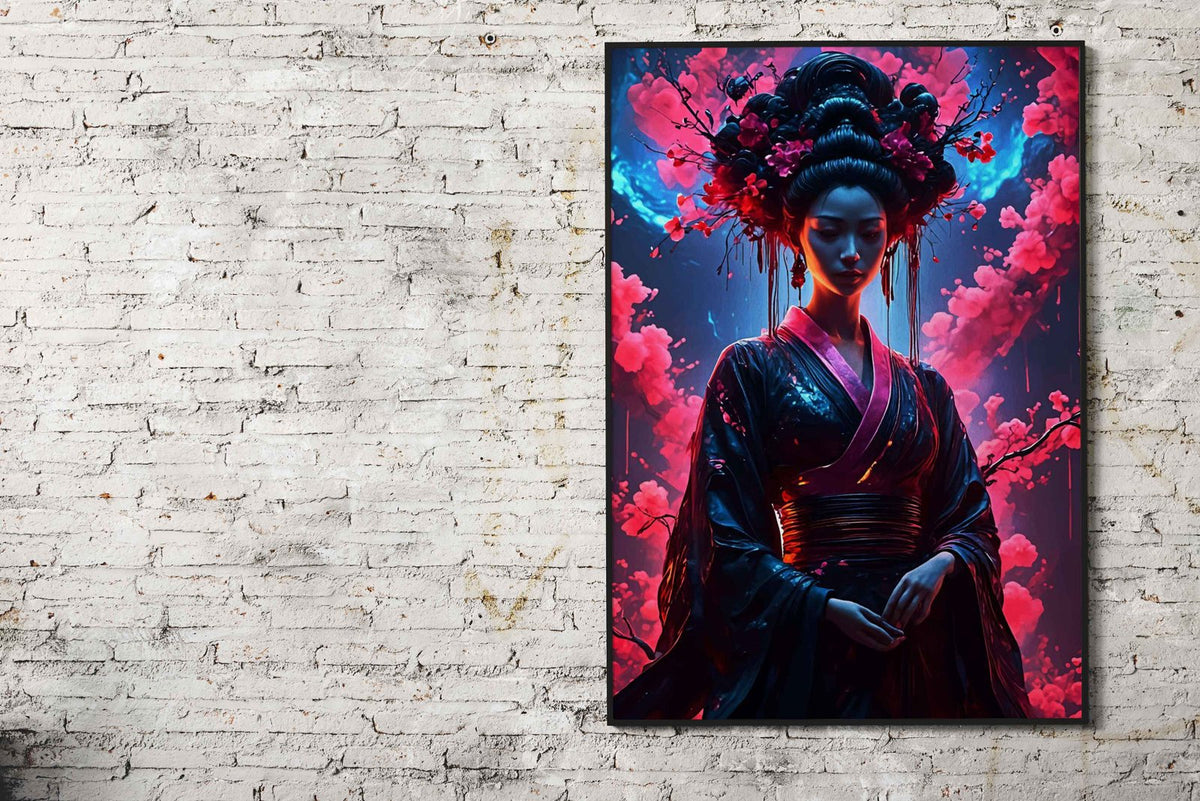 Geisha Fantasy Japanese Asian Style Poster | Wall Art for Home & Office | High-Quality Print - High-Quality Visual Display