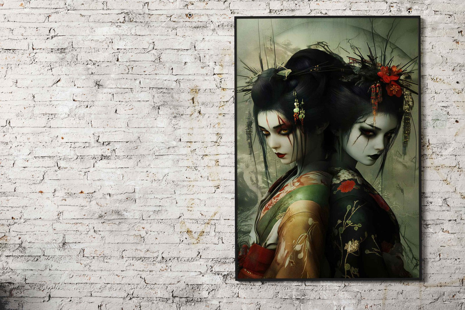 Geisha Ghosts Horror Japanese Cherry Blossom Asian Style Poster | Wall Art for Home & Office | High-Quality Print - High-Quality Visual Display