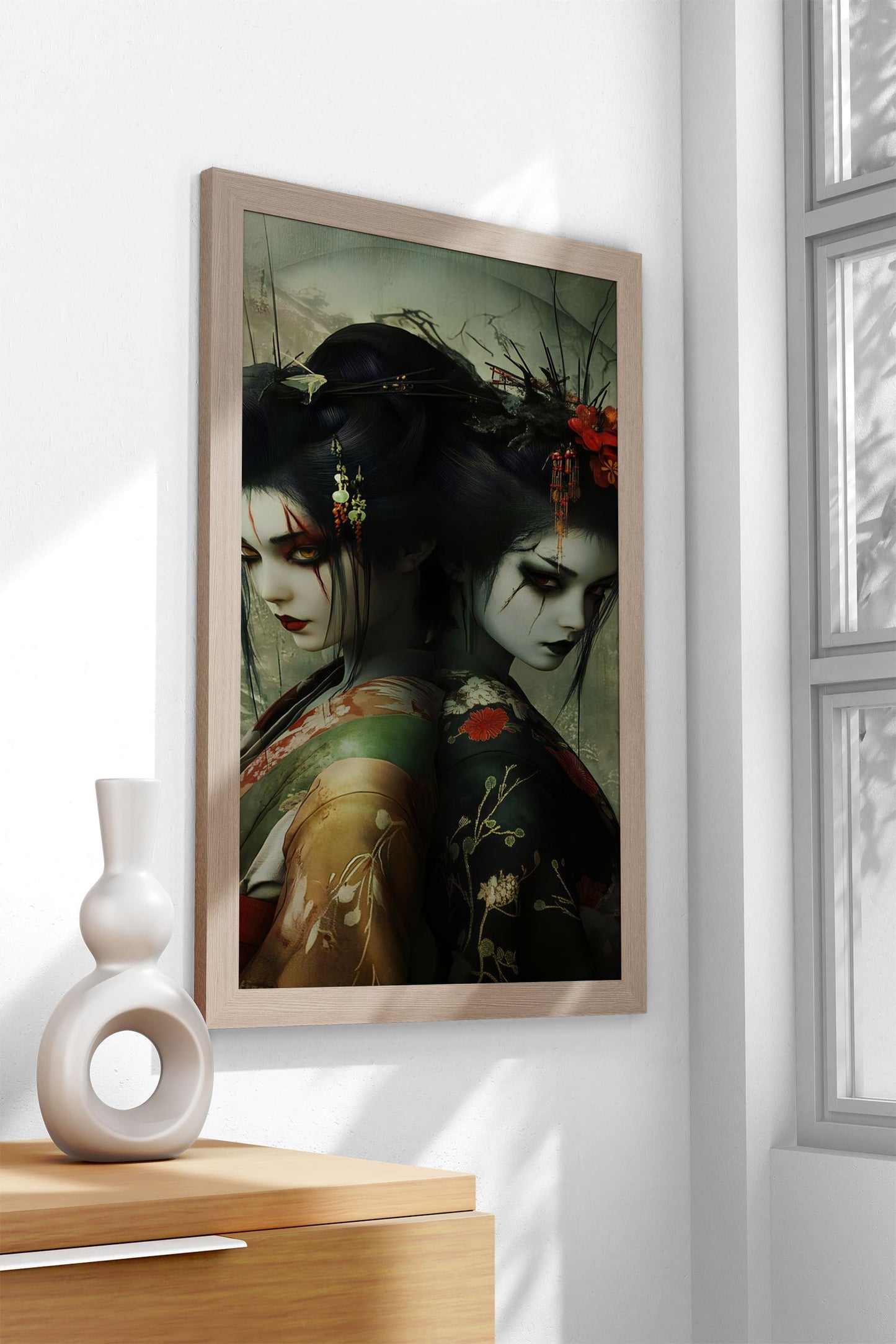 Geisha Ghosts Horror Japanese Cherry Blossom Asian Style Poster | Wall Art for Home & Office | High-Quality Print - High-Quality Visual Display