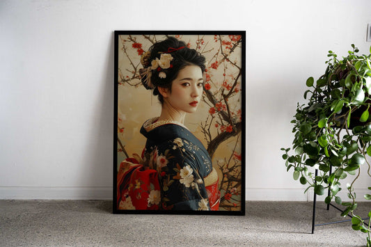 Geisha Japan Art Asian Style Poster | Wall Art for Home & Office | High-Quality Print - High-Quality Visual Display