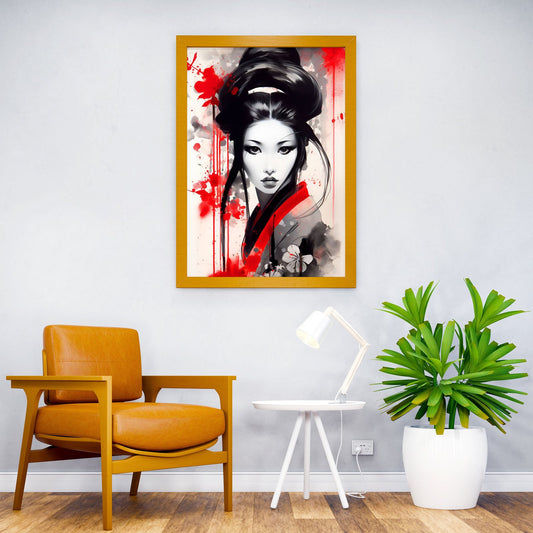 Geisha Japan Asia Love Zen Asian Style Poster | Wall Art for Home & Office | High-Quality Print - High-Quality Visual Display