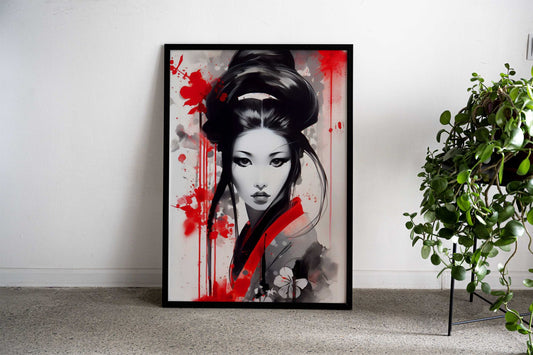 Geisha Japan Asia Love Zen Asian Style Poster | Wall Art for Home & Office | High-Quality Print - High-Quality Visual Display
