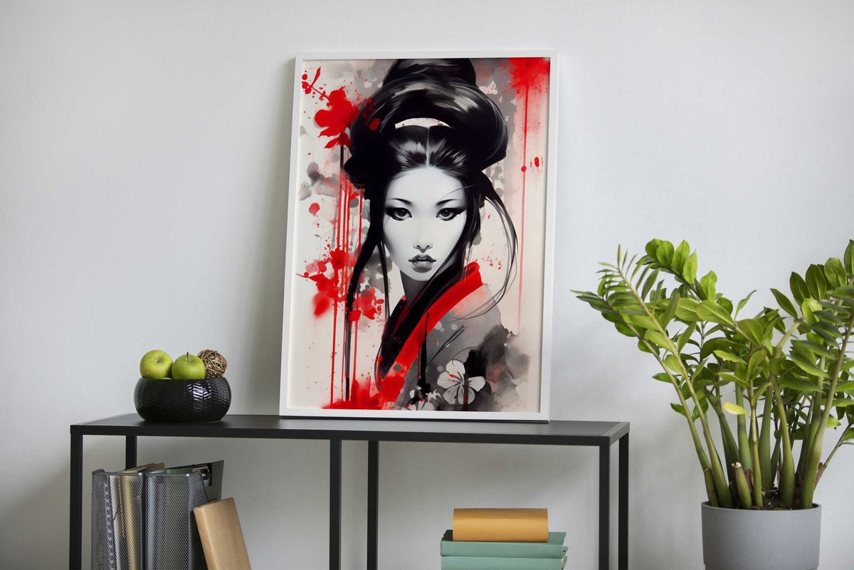 Geisha Japan Asia Love Zen Asian Style Poster | Wall Art for Home & Office | High-Quality Print - High-Quality Visual Display