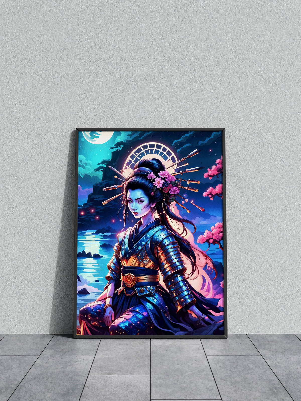 Geisha Japan Cherry Asian Style Poster | Wall Art for Home & Office | High-Quality Print - High-Quality Visual Display