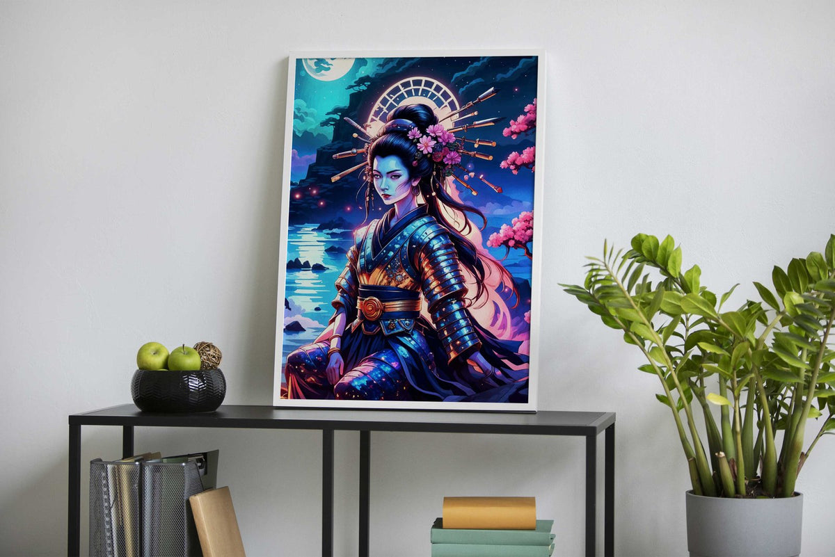 Geisha Japan Cherry Asian Style Poster | Wall Art for Home & Office | High-Quality Print - High-Quality Visual Display